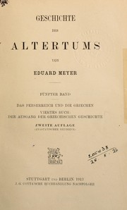 Geschichte des Altertums by Eduard Meyer