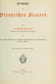 Cover of: Geschichte des Preussischen Staates by Ernst Berner