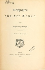 Cover of: Geschichten aus der Tonne by Theodor Storm
