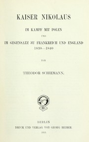 Cover of: Geschichte Russlands unter Kaiser Nikolaus I.