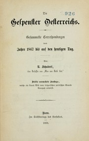 Cover of: Gespenster Oesterreichs