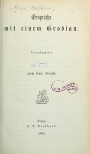 Cover of: Gespräche mit einem Grobian