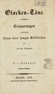 Cover of: Glocken-Töne: Erinnerungen aus dem Leben eines jungen Geistlichen