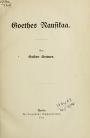 Cover of: Goethes Nausikaa