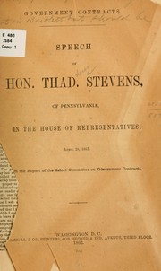 Cover of: Government contracts by Thaddeus Stevens