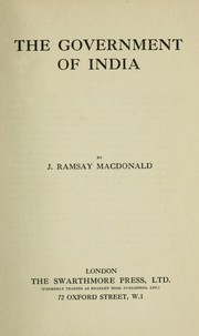Cover of: The government of India