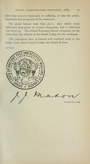 Cover of: Proceedings : Grand Lodge, A.F. & A.M. of Canada in the Province of Ontario. --