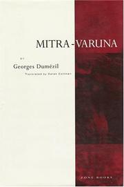 Mitra-Varuna by Georges Dumézil