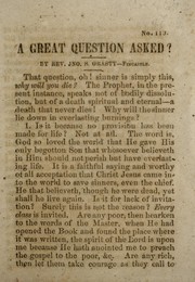 Cover of: A great question asked? ; Faith and works