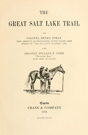 Cover of: The Great Salt Lake trail by Henry Inman