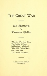 Cover of: The great war: six sermons.