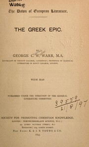 Cover of: The Greek epic