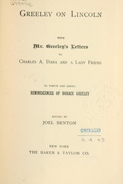 Cover of: Greeley on Lincoln by Greeley, Horace