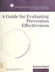 Cover of: A guide for evaluating prevention effectiveness