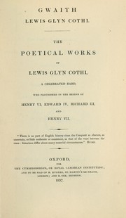 Cover of: Gwaith by Lewis Glyn Cothi