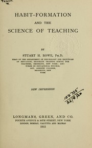 Cover of: Habit-formation and the science of teaching