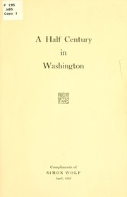 Cover of: A half century in Washington