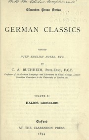 Cover of: Halm's griseldis