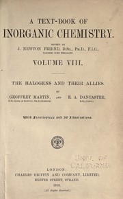 Cover of: The halogens and their allies