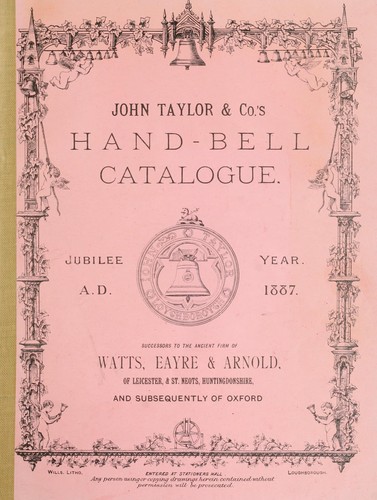 Hand-bell catalogue, Jubilee year, A.D. 1887