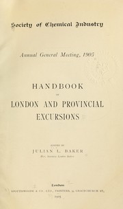 Cover of: Handbook of London and provincial excursions: Annual General Meeting, 1905