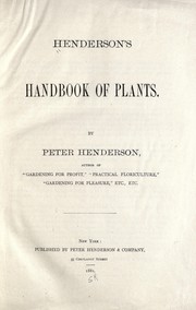 Cover of: Handbook of plants