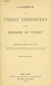 Cover of: A hand-book of uterine therapeutics, and of diseases of women