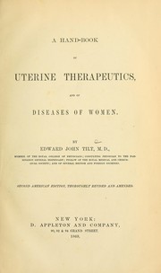 Cover of: A Hand-book of uterine therapeutics, and of diseases of women