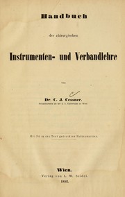 Cover of: Handbuch der chirurgischen Instrumenten und Verbandlehre