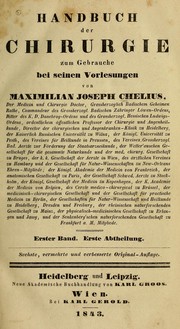 Cover of: Handbuch der Chirurgie zum Gebrauche bei seinen Vorlesungen