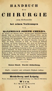 Cover of: Handbuch der Chirurgie zum Gebrauche bei seinen Vorlesungen