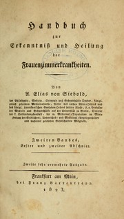 Cover of: Handbuch zur Erkenntniss und Heilung der Frauenzimmerkrankheiten