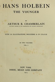 Cover of: Hans Holbein the younger by Arthur B. Chamberlain