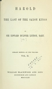 Cover of: Harold, the last of the Saxon kings by Rosina Bulwer Lytton Baroness Lytton