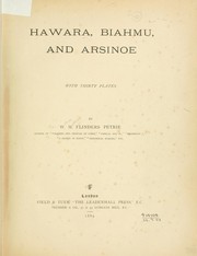 Cover of: Hawara, Biahmu, and Arsinoe by W. M. Flinders Petrie