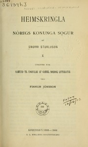 Cover of: Heimskringla, Nóregs Konunga Sögur by Snorri Sturluson