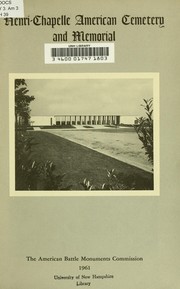 Cover of: Henri-Chapelle American Cemetery and Memorial