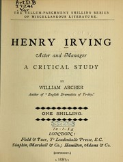Cover of: Henry Irving, actor and manager: a critical study