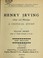 Cover of: Henry Irving, actor and manager