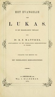 Cover of: Het Evangelie van Lukas: in het Makassaarsch