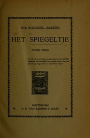 Cover of: Het spiegeltje by Ina Boudier-Bakker