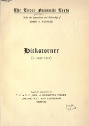 Cover of: Hickscorner, c. 1497-1512