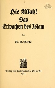 Cover of: Hie Allah!: Das erwachen des Islam