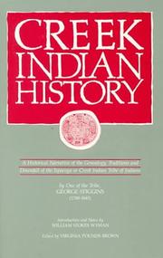 Cover of: Creek Indian history by George Stiggins