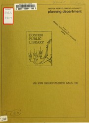 High school enrollment projections 1970-1974, 1980 by Boston Redevelopment Authority