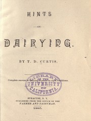 Cover of: Hints on diarying by Thomas Day Curtis