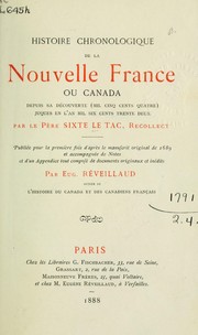 Cover of: Histoire chronologique de la Nouvelle France by Sixte Le Tac