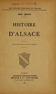 Cover of: Histoire d'Alsace.