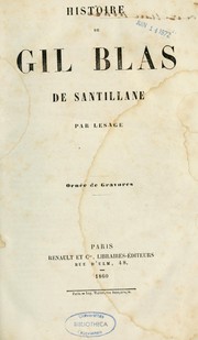 Cover of: Histoire de Gil Blas de Santillane