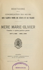 Cover of: Histoire de la Congrégation des Soeurs des Saints Noms de Jésus et de Marie by 